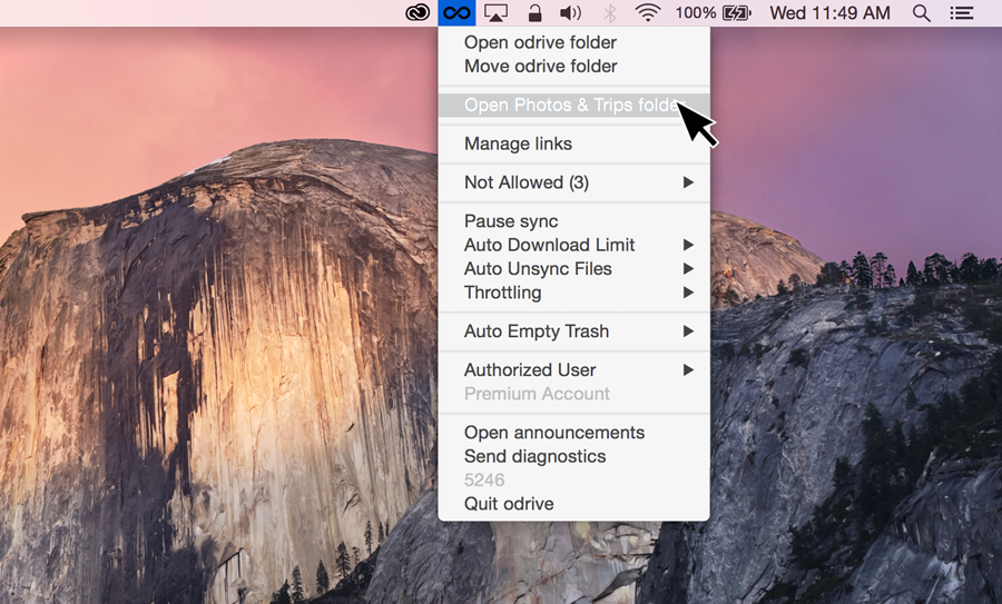 Shortcuts to all your Synced folders in tray